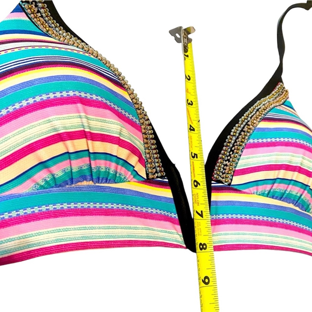 ⭐️HP⭐️ NEW TIME AND TRU BEADED SWIM BIKINI XL 16-18 TOP MED 8-10 BOTTOMS 2pc SET - Picture 9 of 12